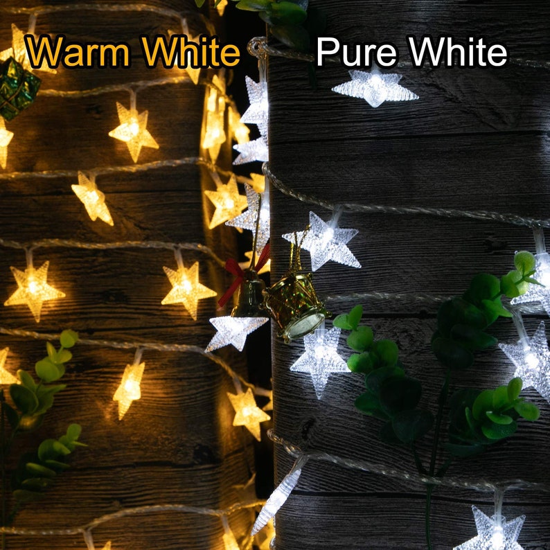 8 Modes Waterproof Extendable Lights for IndoorOutdoor Christmas Ornament Fairy Lights Star String Lights 100 LED 33FT Christmas Lights