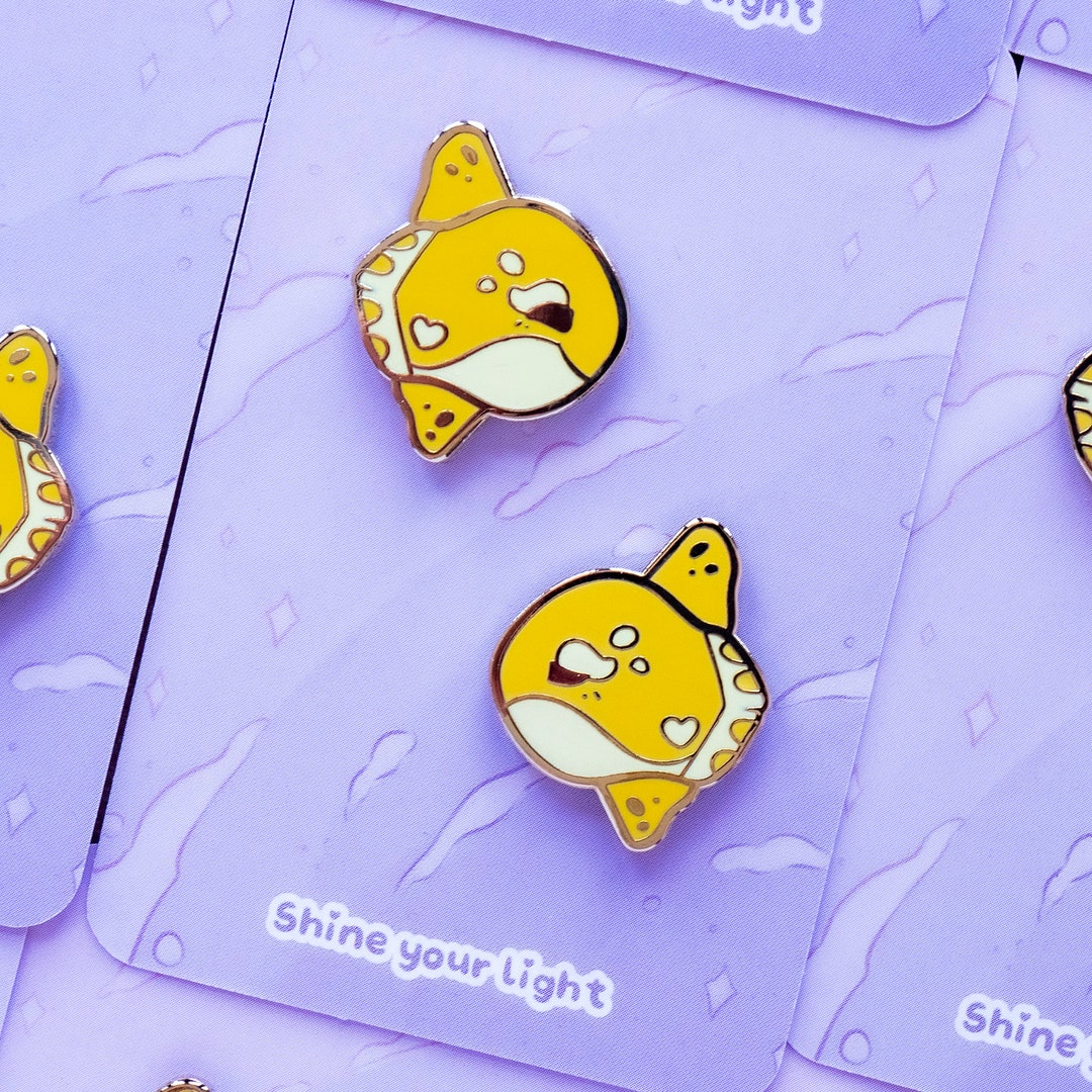 Sunfish Rudder Pin Mola Mola Sunfish Hard Enamel Pin Set by Evy Benita - Etsy