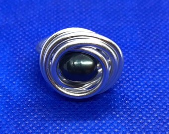 Peacock Pearl Ring