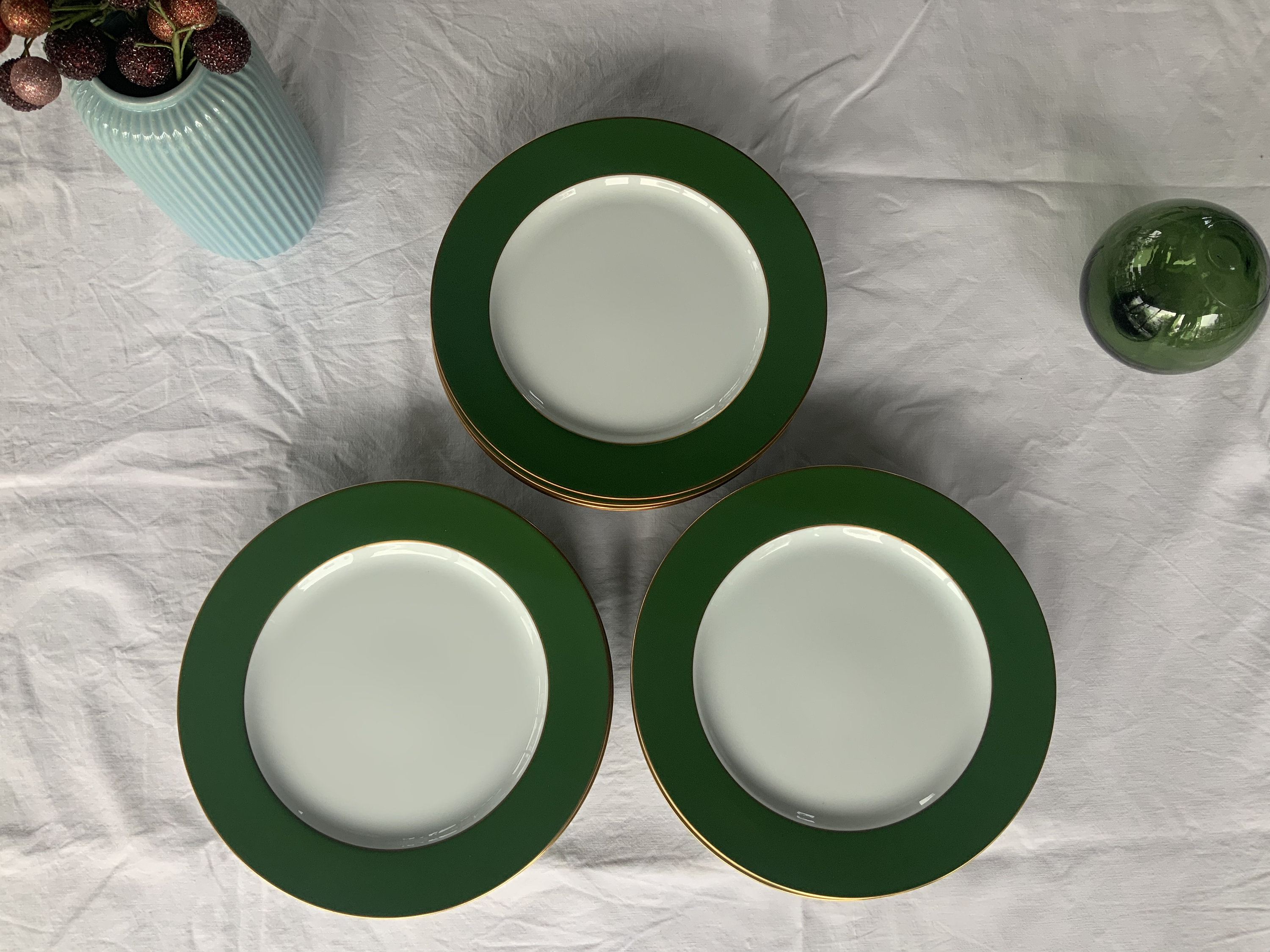 Set de 12 Grandes Assiettes Présentation Bernardaud Porcelaine Limoges