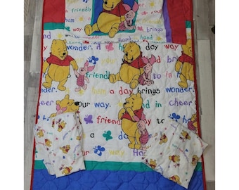 Vtg 90's Disney Winnie the Pooh Infant Toddler Set- Comforter Full Set See Desc.