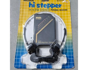 Mura Hi Stepper HI-ML2 Vintage AM/FM Stereo Personal Receiver Radio Headphones