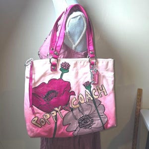 COACH POPPY コーチ ポピー トートバッグ ピンク ポーチ チャーム付 Coach poppy bag - Etsy 日本