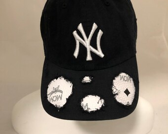 distressed yankees hat