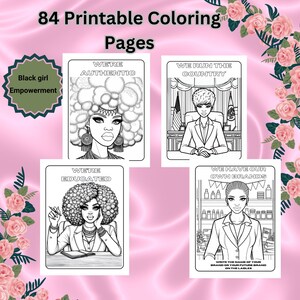 84 Empowering Afrocentric Printable Coloring Pages  Black girl Affirmation Coloring pages