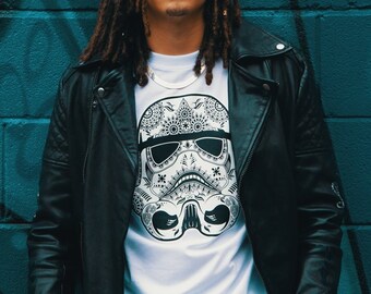 Stormtrooper - Day of the Dead - Calavera - Sugar Skull - Star Wars - T-Shirt