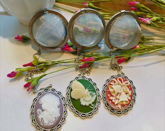 Tea Infuser - Mesh Stainless Ball - Cameo (Birthday, Valentine Gifts)