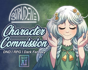 Dnd Commission, OC Custom Cartoon, Dnd Art, Dnd character commission, RPG fantasy character art