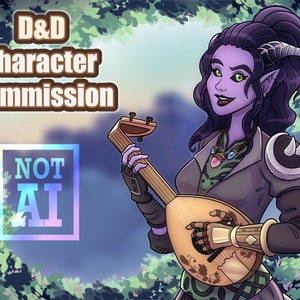 Dnd Commission, OC Custom Cartoon, Dnd Art, Dnd character commission, RPG fantasy character art