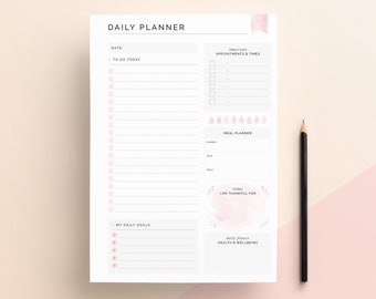 daily planner etsy printable day planner
