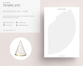 Party Hat Template Etsy