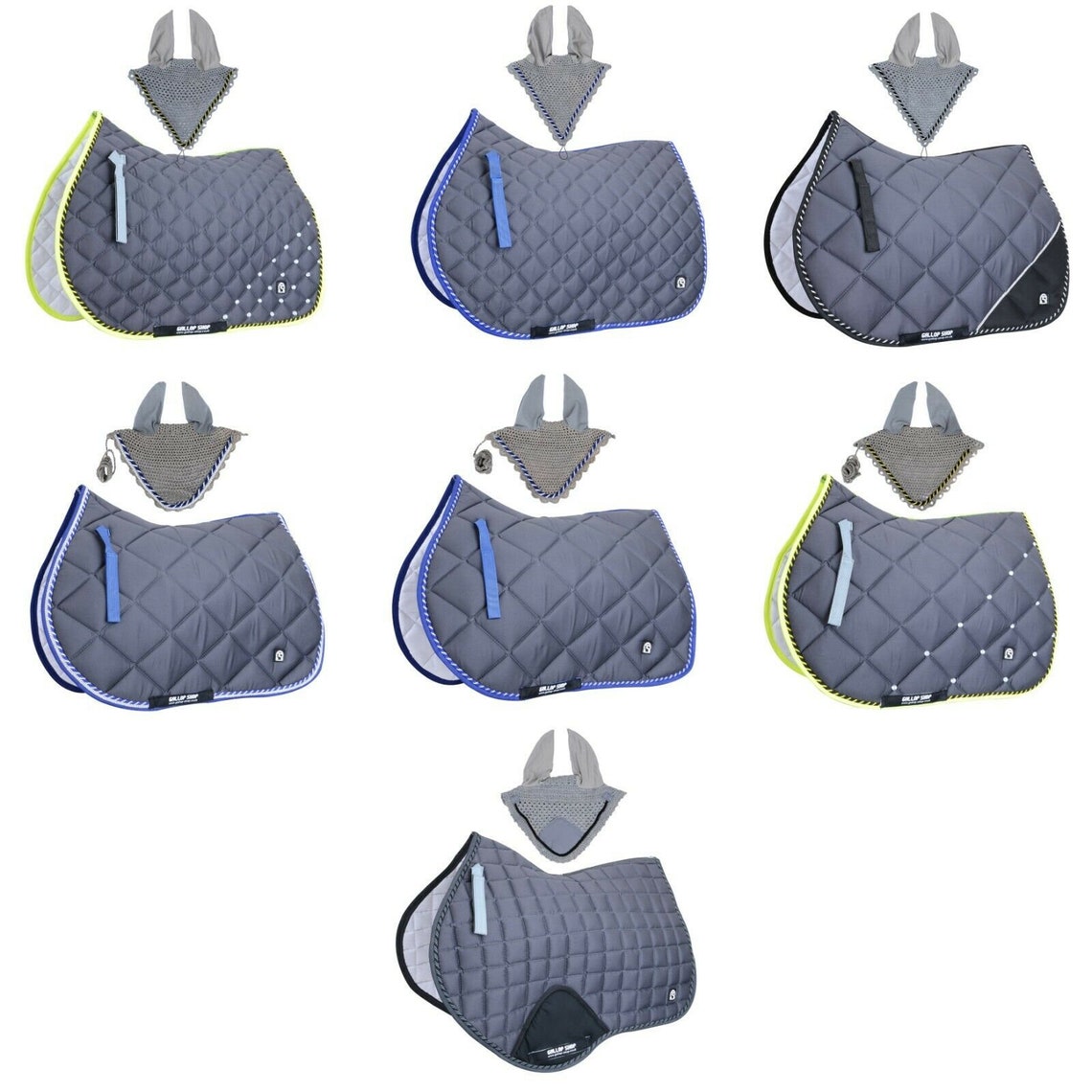Colección grey Numnah Saddle Pads con velos Matchy / Horse Etsy