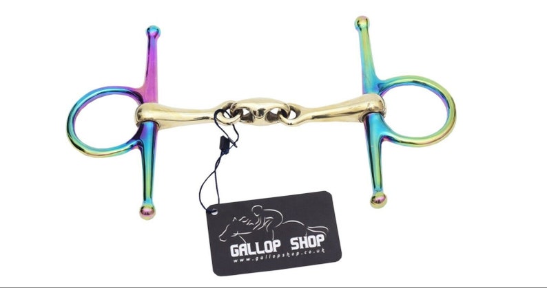 Lozenge Full Cheek Bit Rainbow Color Horse Tack