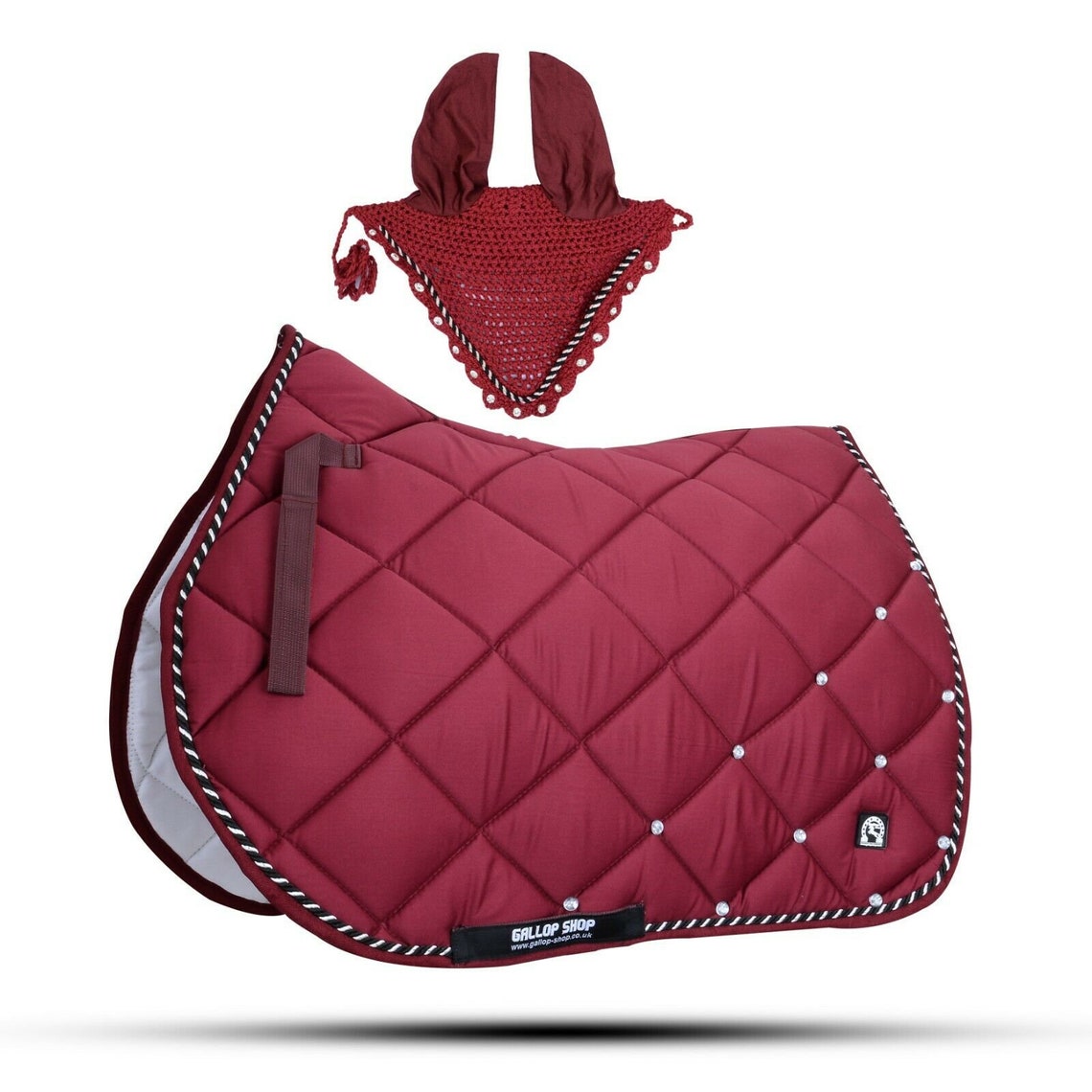 Burgundy Numnah Saddle Pads Collection with Matchy Veils / Etsy