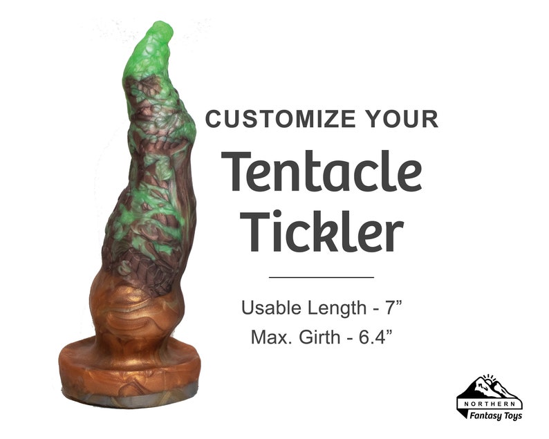 Custom Tentacle Tickler 6.5 platinum silicone dildo 