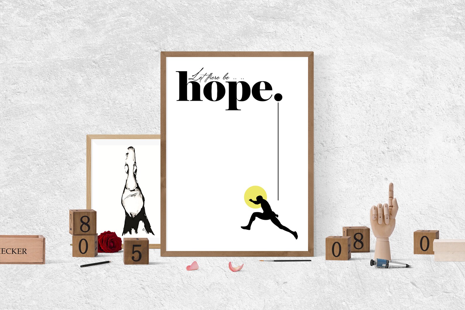 Hope Monochrome Printable Wall Art Wall Art Quotes | Etsy