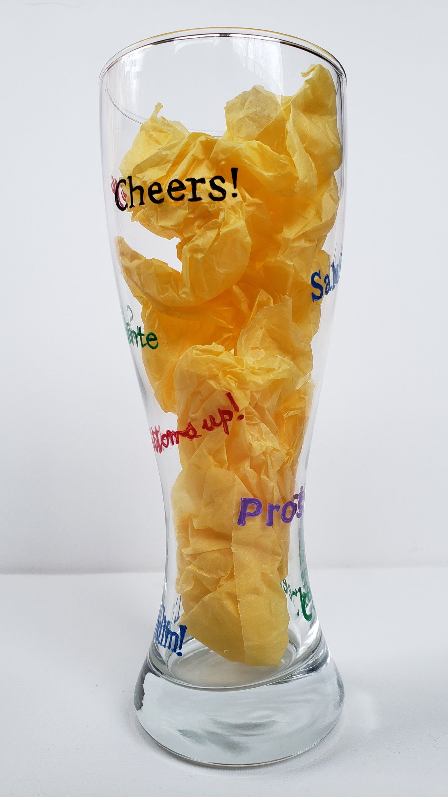 Handpainted beer glass is a perfect gift for a beer lover or Etsy