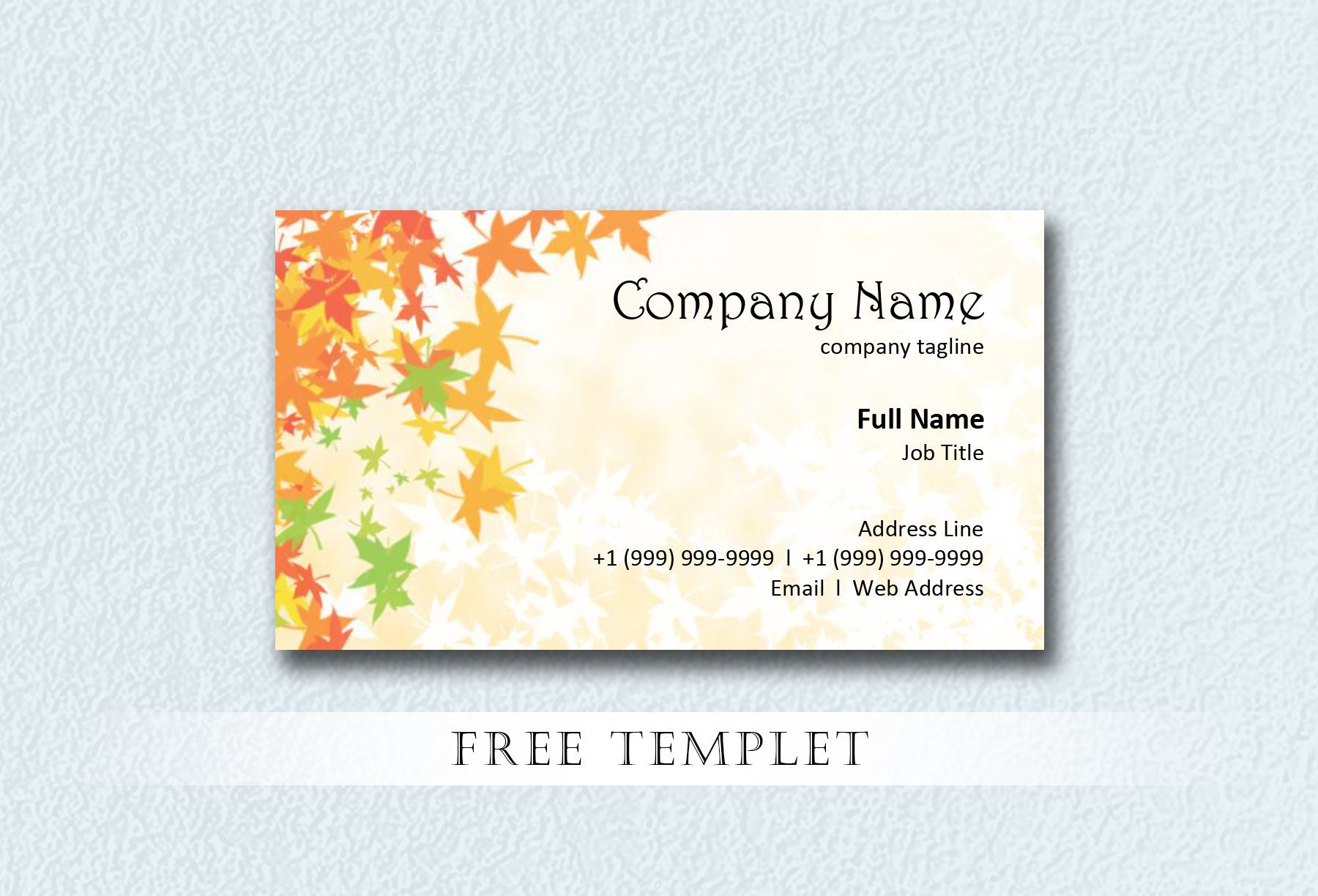 Business Card Word Template Instant Business Card Word | Etsy