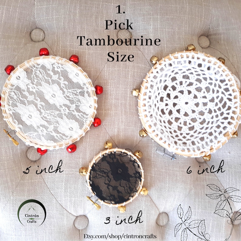 Lace Tambourines Wedding Tambourines Eco Friendly Wedding Etsy