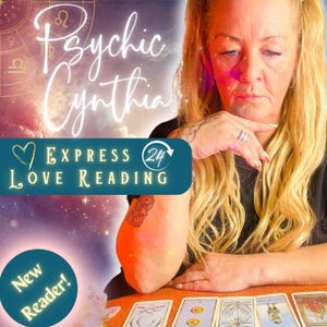 EXPRESS 24-uurs liefdeslezing Tarotkaart Paragnost dezelfde dag, urgente lezing met paranormaal begaafde Cynthia per e-mail, liefde en relaties Stel een vraag