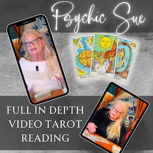 Lettura psichica completa e lettura video con 1 domanda Lettura delle carte dei tarocchi Previsioni psichiche, passato presente, futuro Lettura dell'amore Lettura del denaro