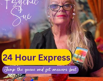 EXPRESS Psychic Reading 24 STUNDEN - Am selben Tag dringende volle Tarot-Lesung - Schnelle Notfallantworten, Liebeskarrieregeld und allgemeiner Priority-Service