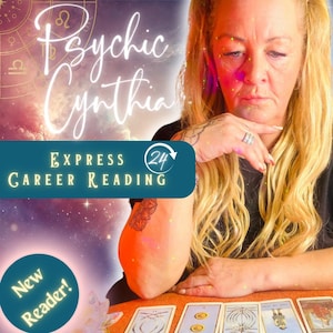 Lectura de carrera EXPRESS las 24 horas con cartas del Tarot psíquicas Lectura urgente el mismo día con la psíquica Cynthia por correo electrónico, trayectoria profesional y objetivos, haga una pregunta