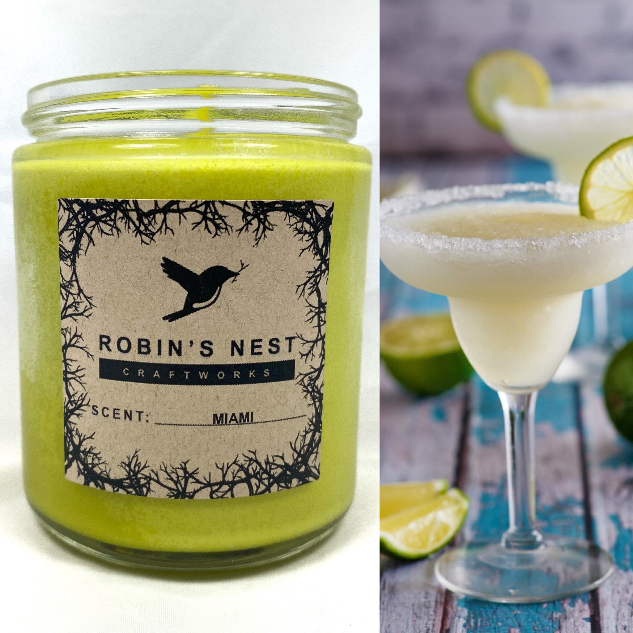 8oz Margarita Candles Florida Scented Candles Miami Scent Etsy