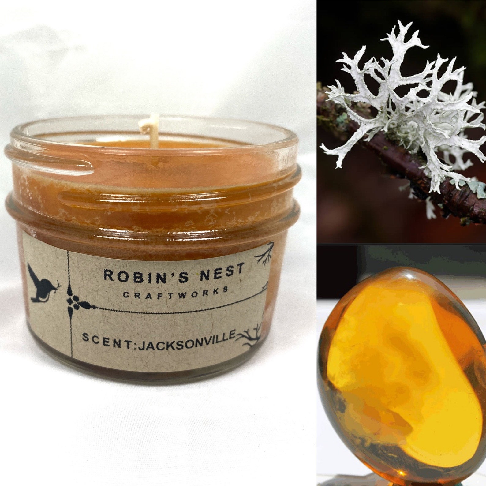 4oz Oakmoss Amber Candles Florida Scented Candles Etsy