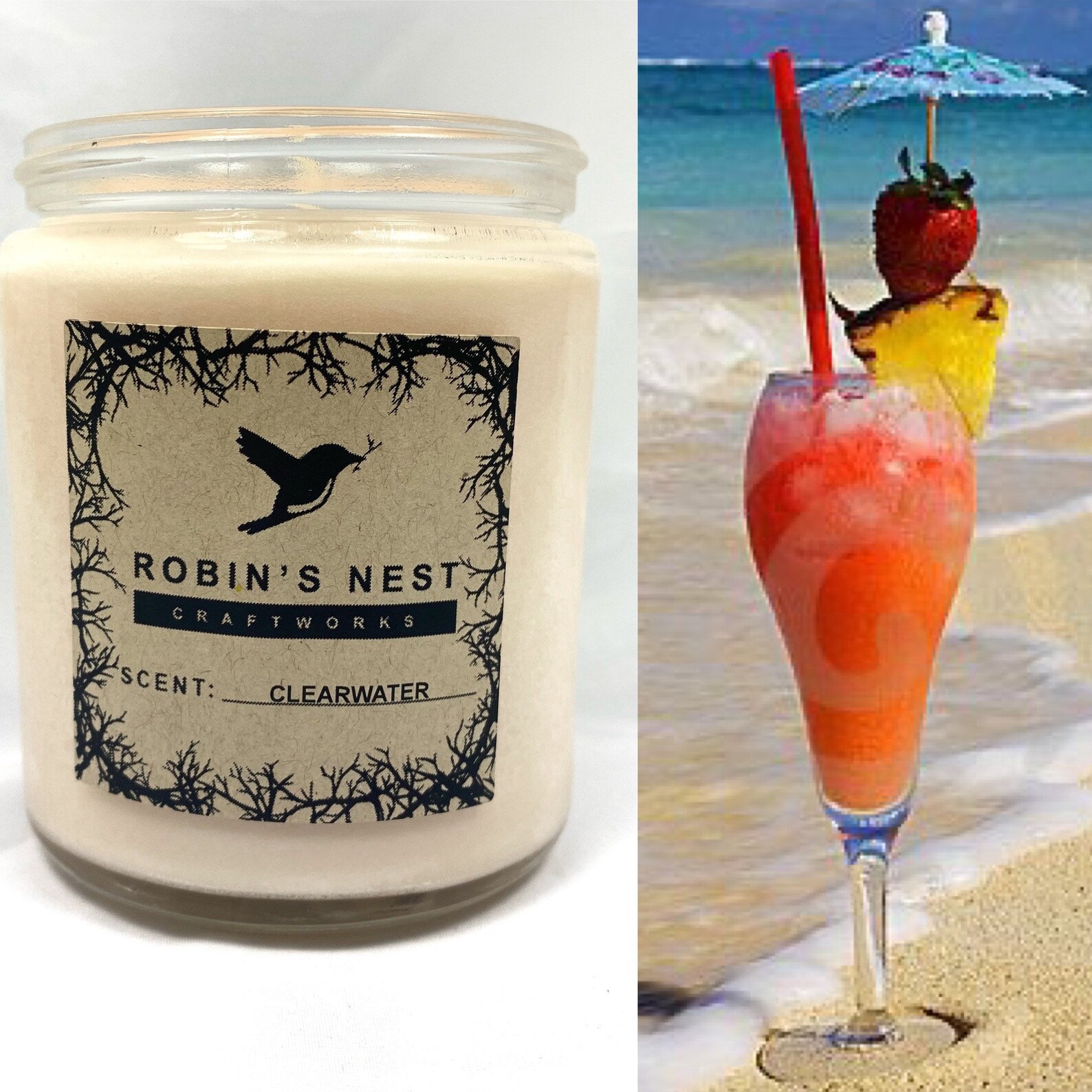 8oz Cherry Peach Candles / Florida Scented Candles / Etsy