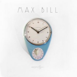 Max Bill Junghans Wall Clock 1960s Original Porcelain Design Icon