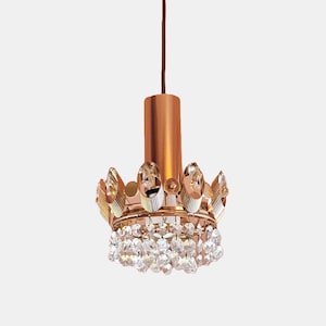 Palwa Chandelier 24K Gold Plated Luxury 1970s Crystals Vintage Designer Collectors Item