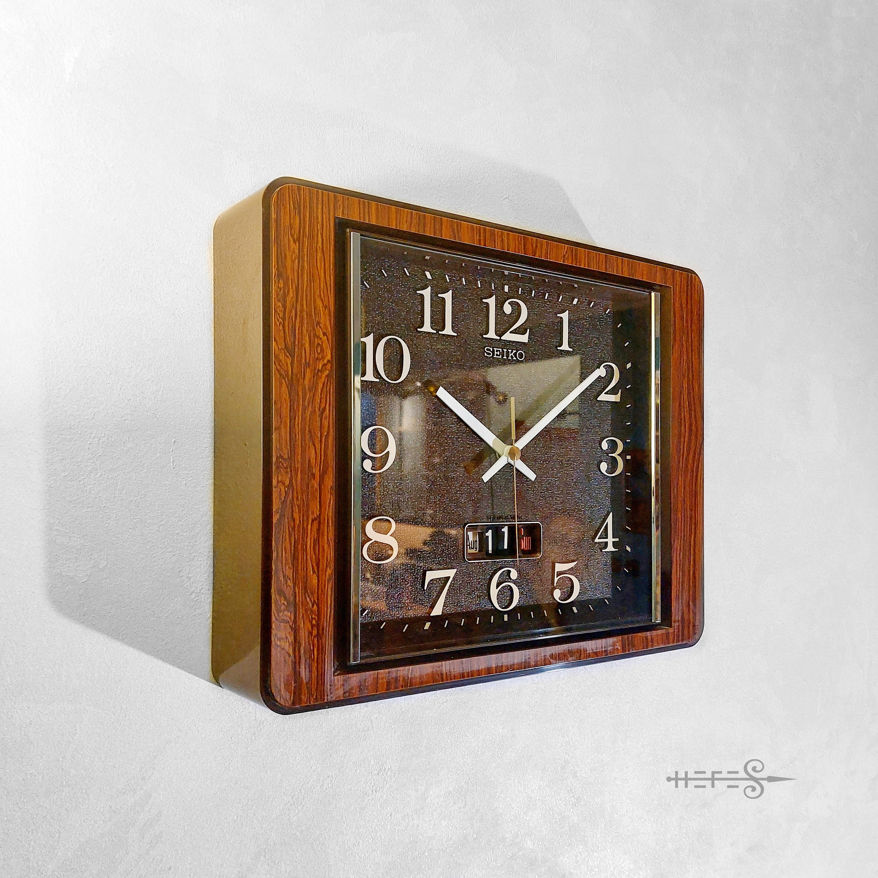 Vintage Seiko TC 804 Wall Clock: 1960s Japanese Art Deco - Etsy