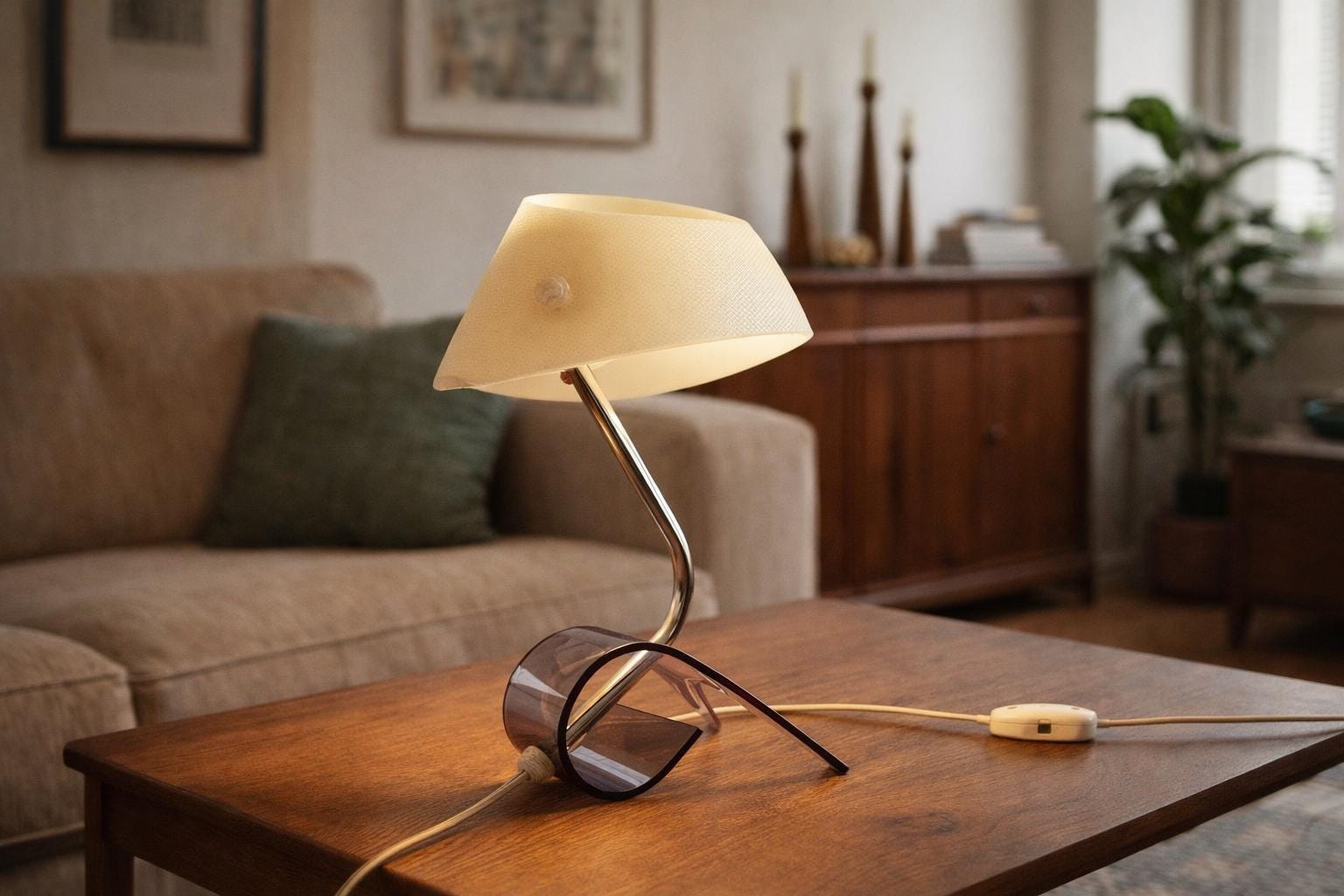 Midcentury Table Lamp Designed by Apolinary Galecki Germany/polish