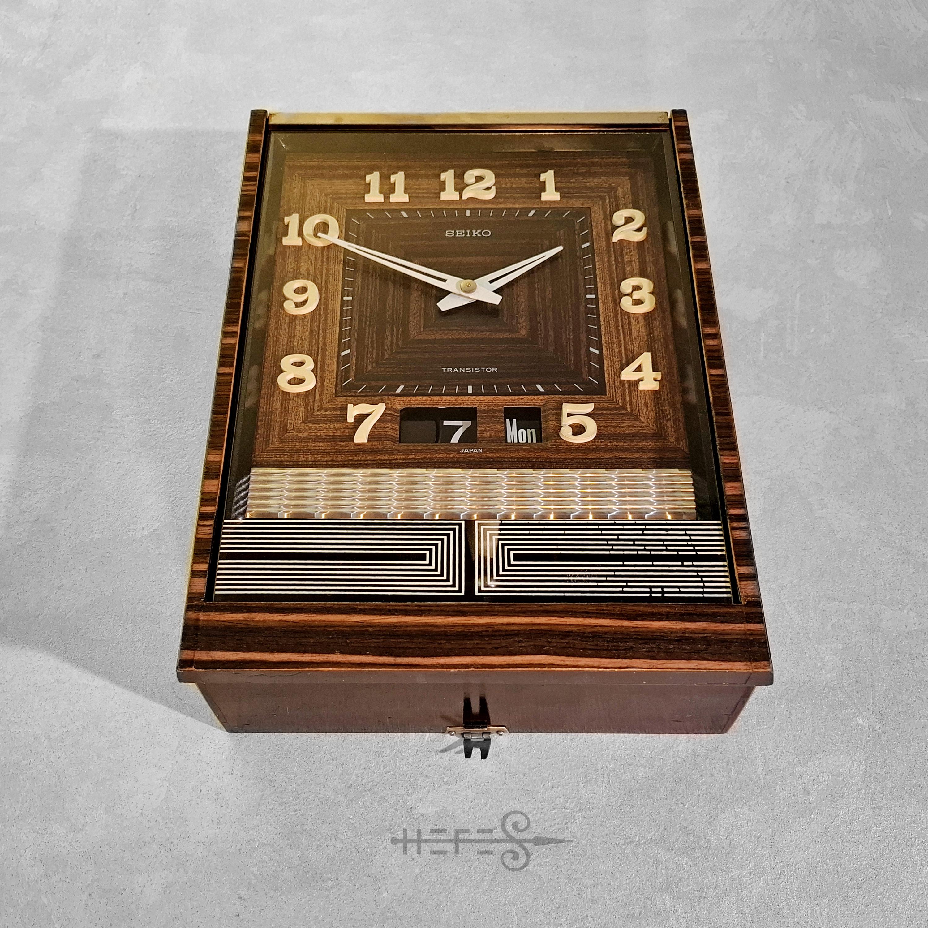 インテリア時計 SEIKO - transistor table clock - Seiko Transistor Clock Japan 1960s Vintage Collectors Item Retro