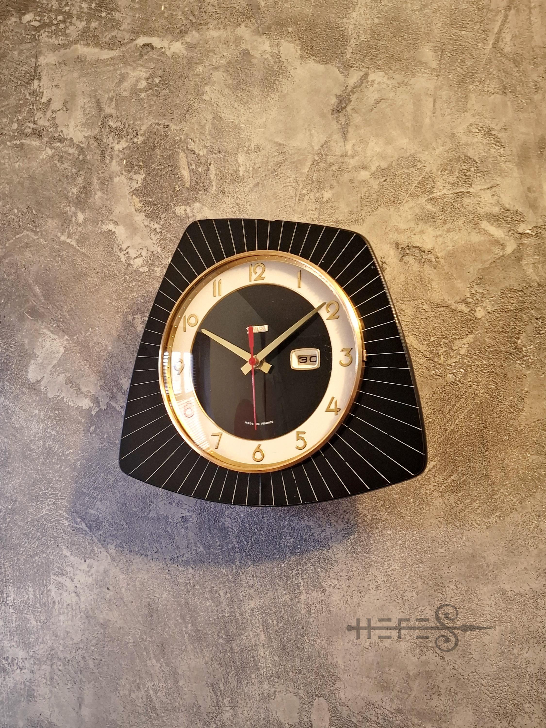 Bayard France Clock Original Vintage 1960s Art Deco Style - Etsy