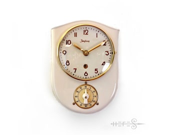 Junghans Porcelain Wall Clock Design Icon 1950s Max Bill Era Kitchen Clock Art Deco Design Ultra Rare Collectors Item 19/0990 Model