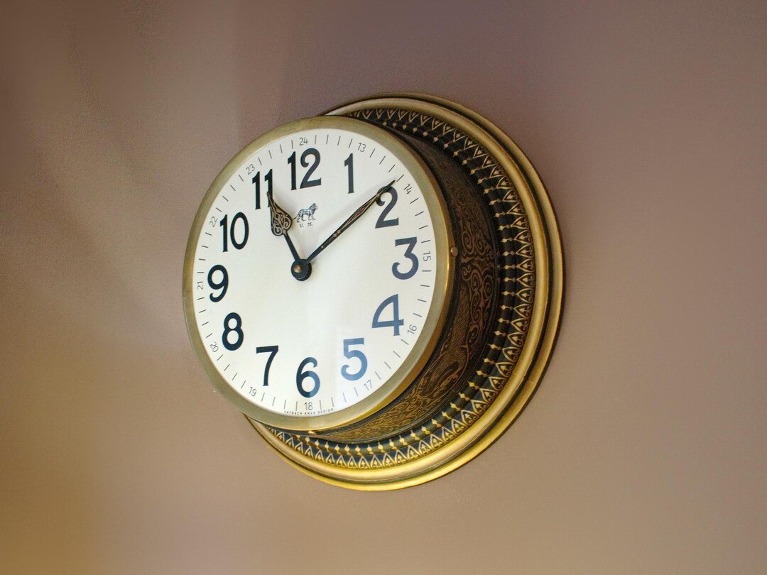 Vintage Art Deco Wall Clock: Hand-painted German Clock, Restored - Etsy
