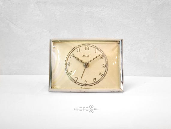 KIENZLE 置き時計 アンティーク Kienzle Table Clock Vintage 1950s Alarm Mechanical Art Deco Design