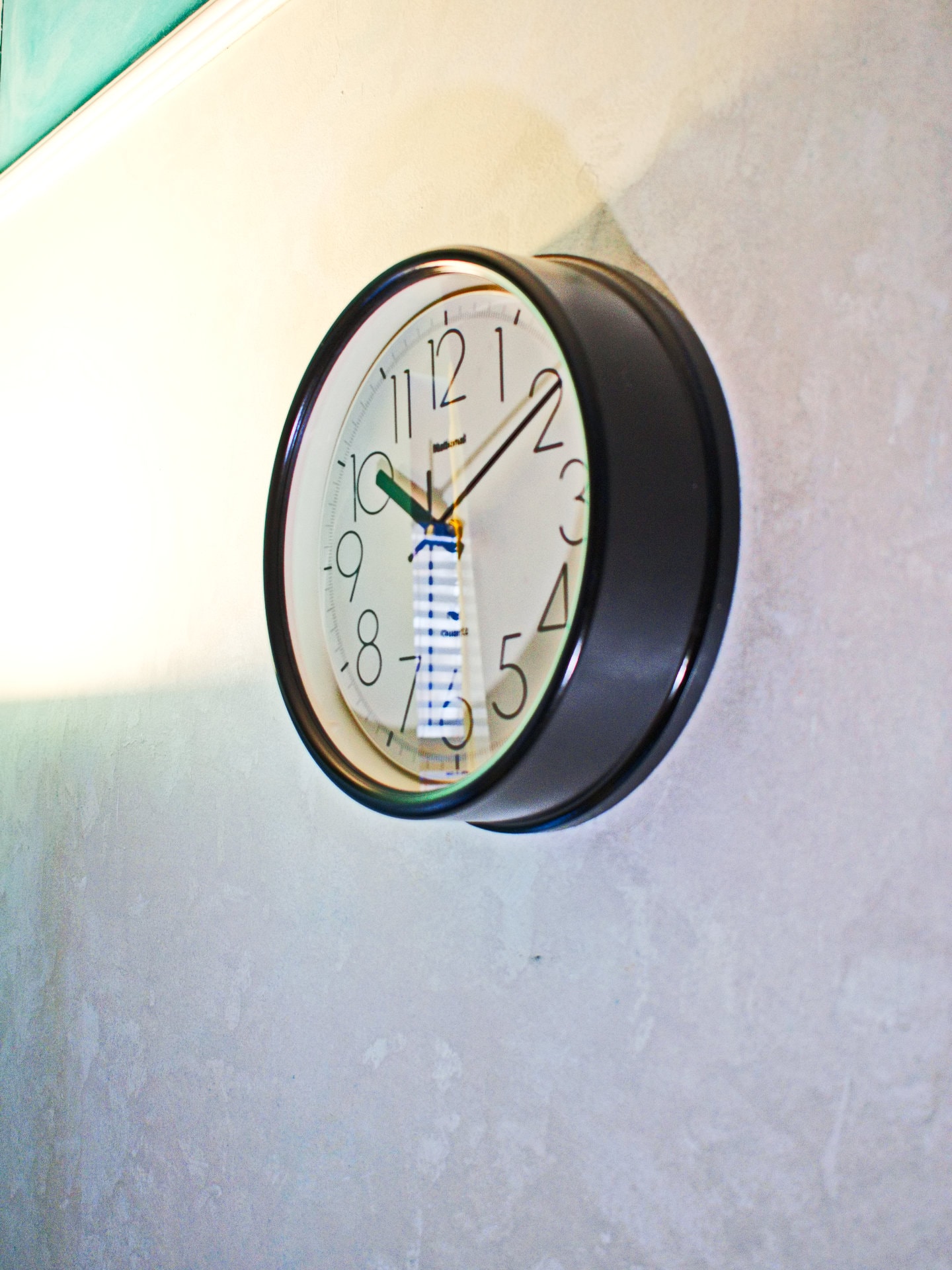 Panasonic CARD TYPE World Wide Clock 非売品 National Panasonic Japanese Wall Clock Black & White Body