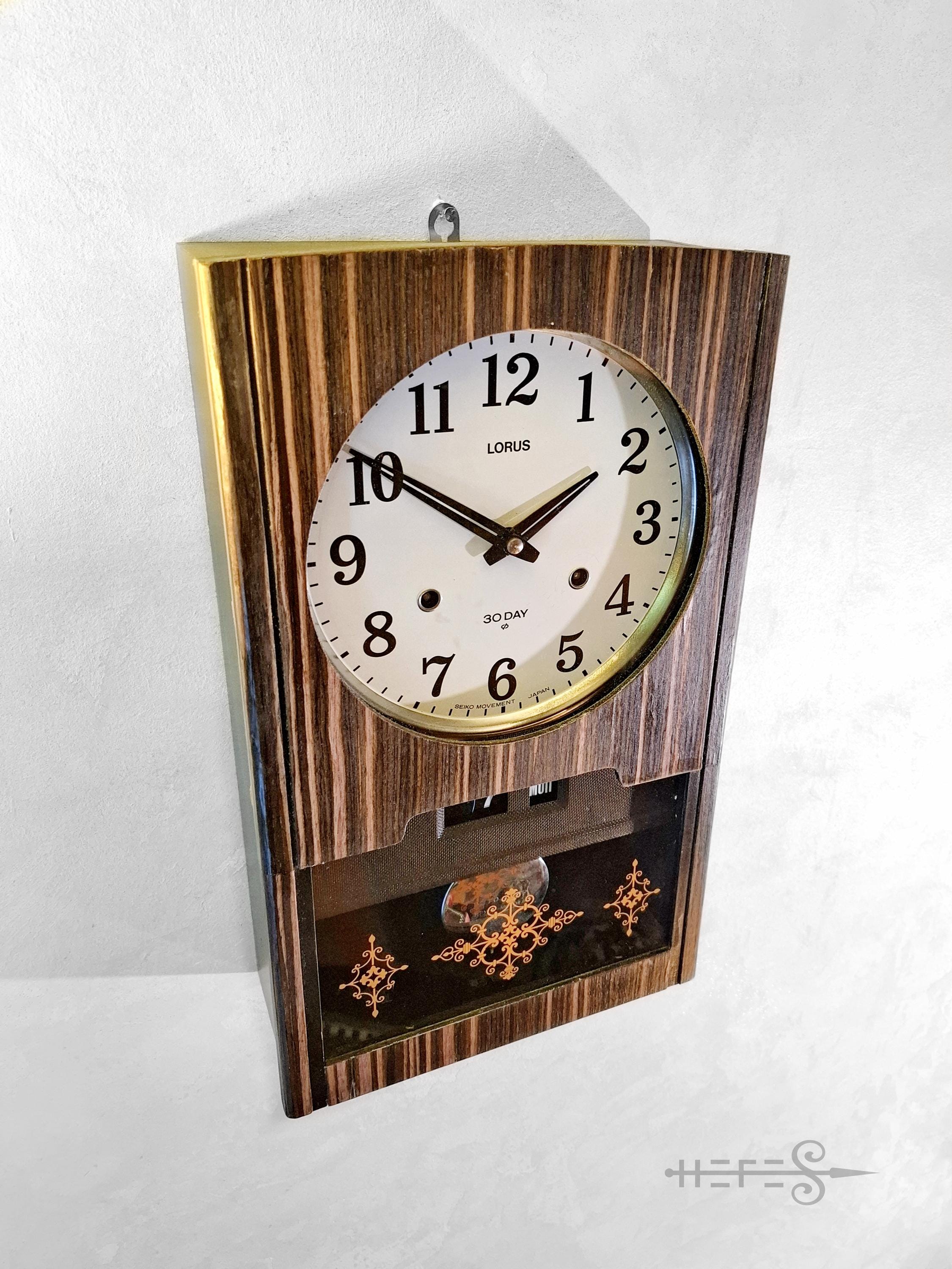 Lorus Seiko 30 Day & Date Wood Veneer Mechanical Gong Japanese