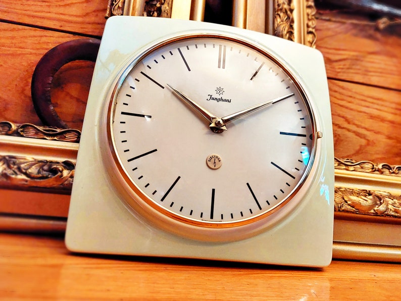 Junghans Electora Max Bill Design Period Porcelain Wall Clock Etsy