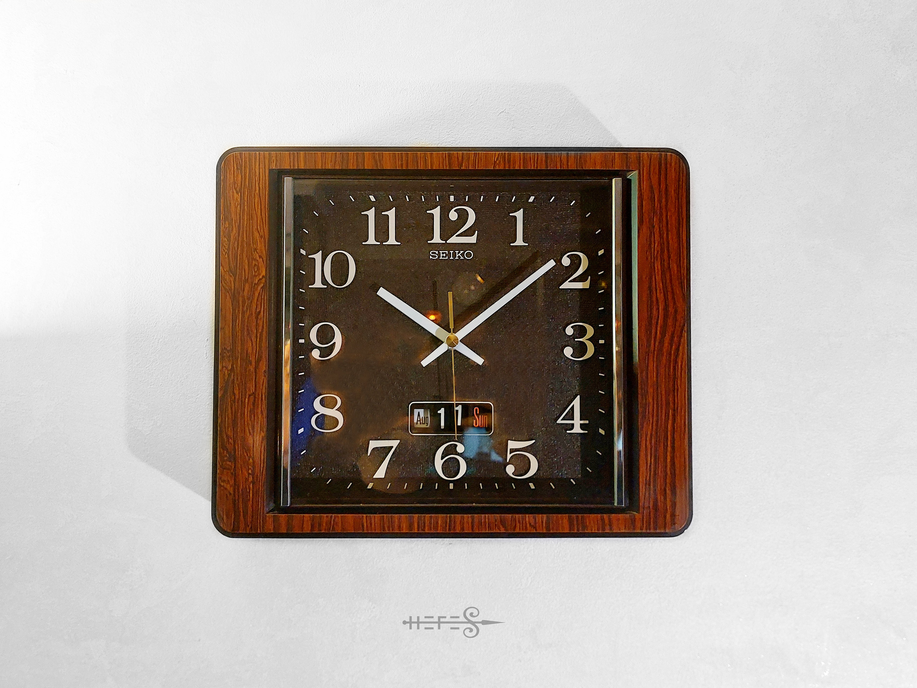 Seiko Tc 804 Large Clock Japan 1960s Top Quality Wooden Art Seiko Tc 804 Large Clock Japan 1960s Top Quality Wooden Art