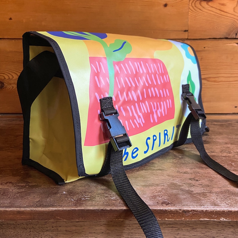 Recycled Vinyl Messenger Bag Etsy