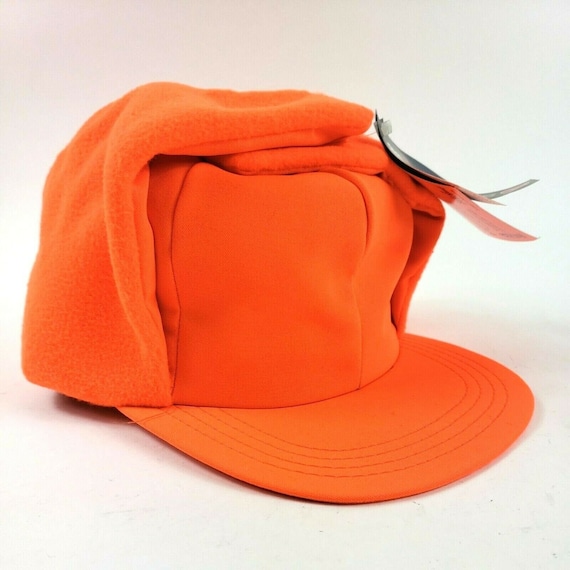 Vintage Blaze Orange Fleece Lined Ear 
