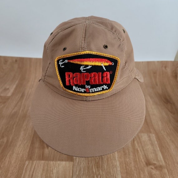 Vintage Rapala by Normark Adult Medium Beige Ear Flap Fishing Hat Cap -   Canada