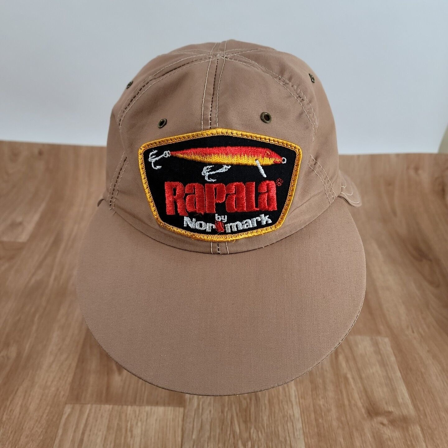 Vintage Rapala by Normark Adult Medium Beige Ear Flap Fishing Hat
