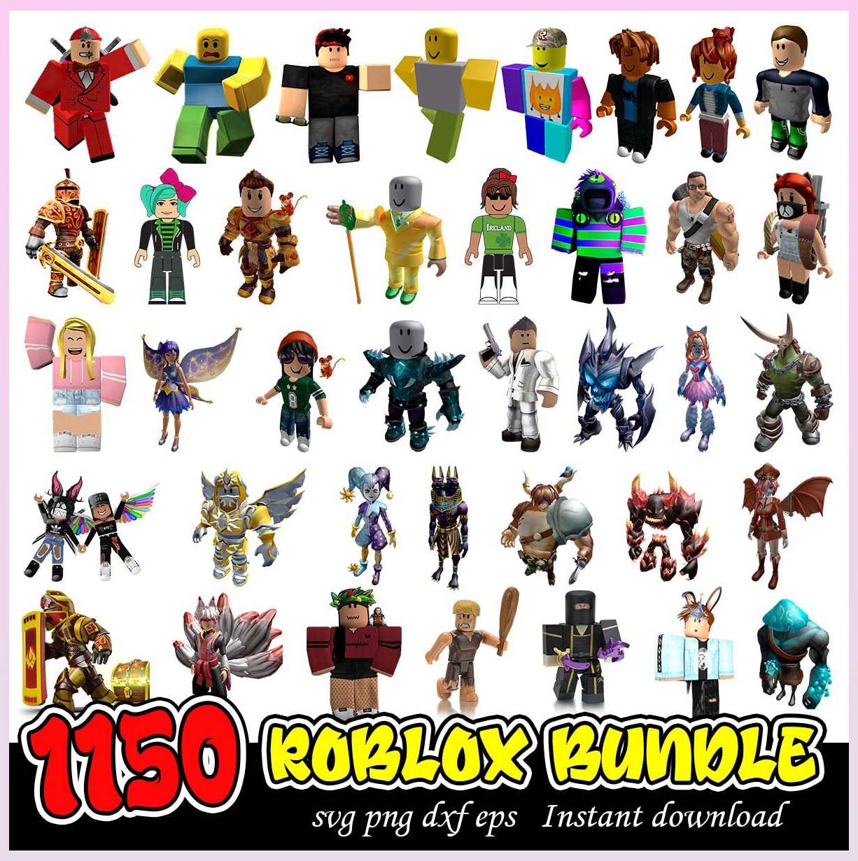 Roblox Bundle Svg, Roblox Svg Bundle, Roblox Font, Roblox Svg, Roblox ...
