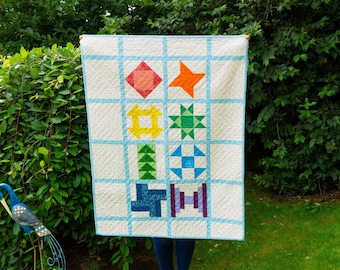 Sew The Rainbow Sampler Quilt | Paper Pattern