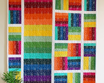 Rainbow Fields Quilt | Paper Pattern